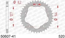 AFAM Tandwiel Achterzijde Staal 41T - 520
