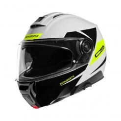 Schuberth C5 Eclipse Motorhelm -Motoraccessoires c5 eclipse wit geel voorzijde ce24